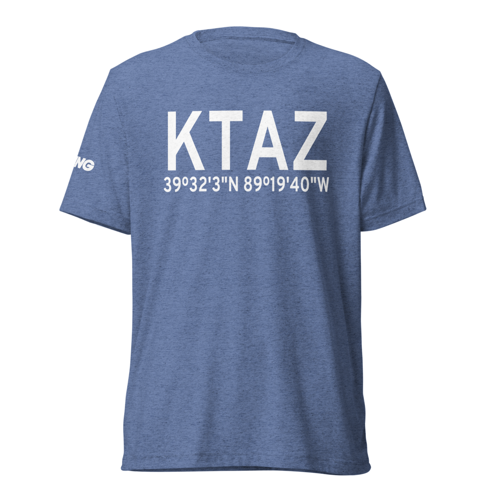 Taylorville Municipal Airport (KTAZ) ICAO Tri-blend T-Shirt 