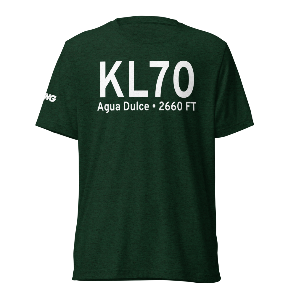 Agua Dulce Airpark (KL70) ICAO Tri-blend T-Shirt 