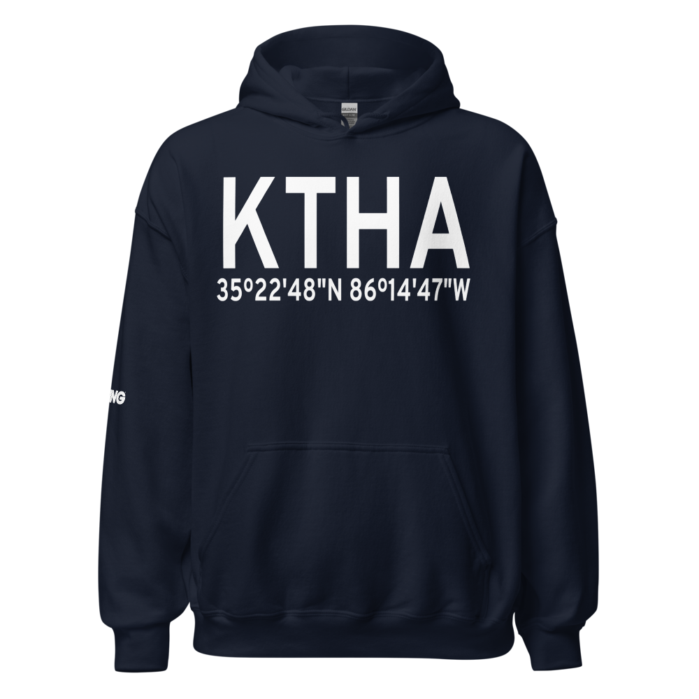 Tullahoma Regional Arpt/Wm Northern Field (KTHA) ICAO Hoodie Sweatshirt 