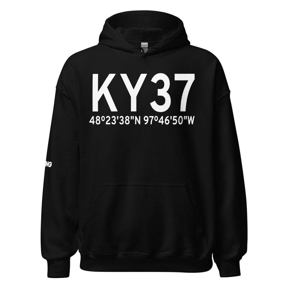 Park River W C Skjerven Field (KY37) ICAO Hoodie Sweatshirt 