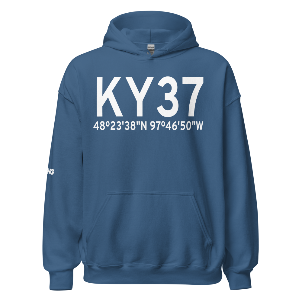 Park River W C Skjerven Field (KY37) ICAO Hoodie Sweatshirt 