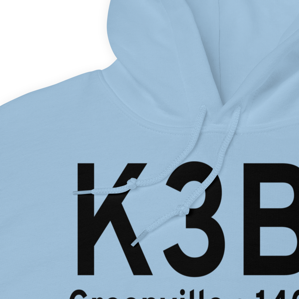 Greenville Municipal Airport (K3B1) ICAO Hoodie Sweatshirt 