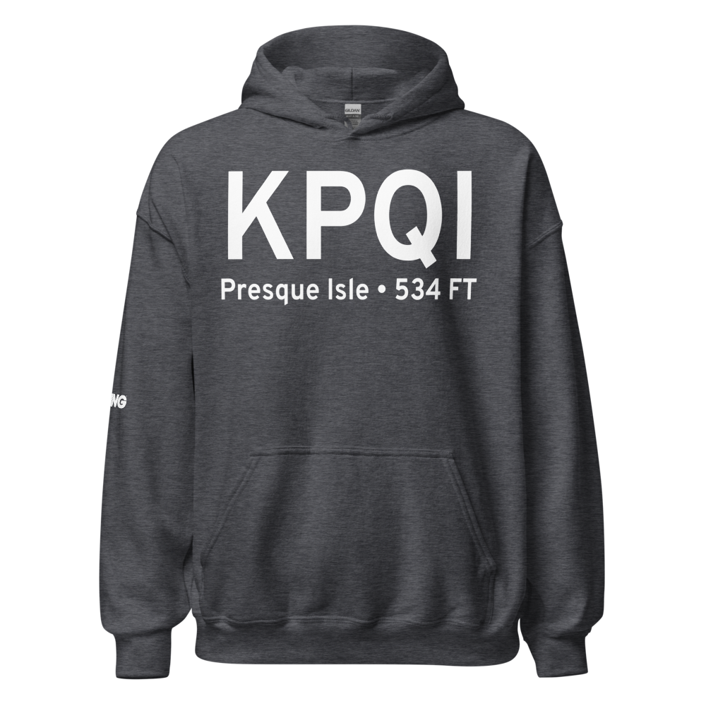 Presque Isle International Airport (KPQI) ICAO Hoodie Sweatshirt 