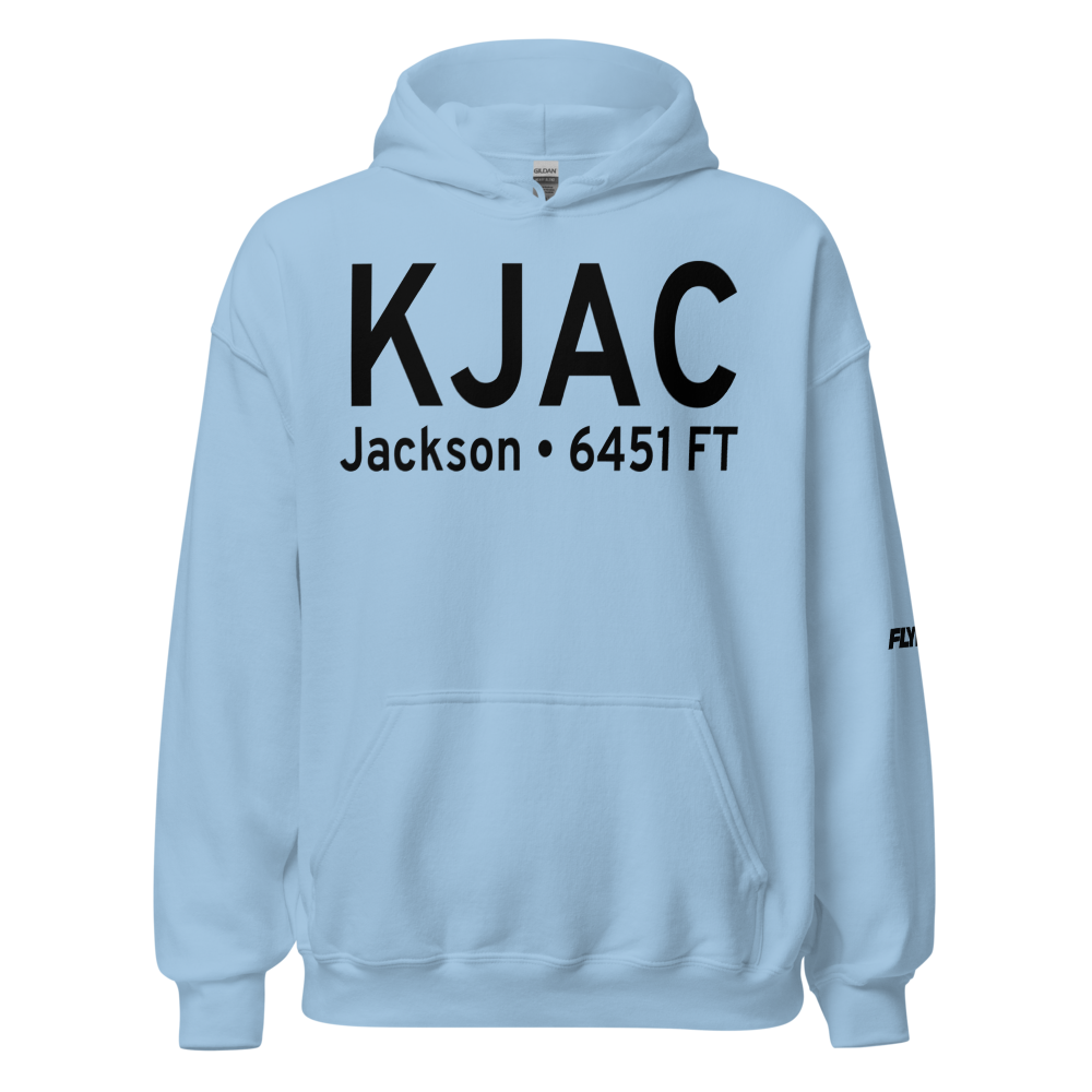 Jackson Hole Airport (KJAC) ICAO Hoodie Sweatshirt 