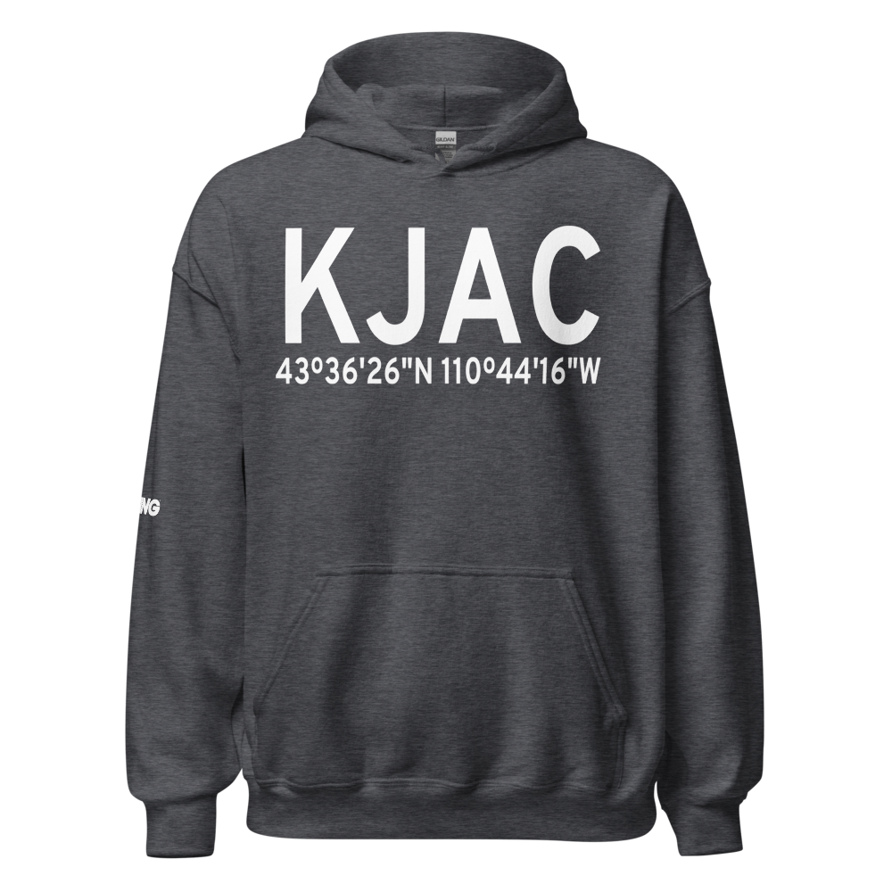 Jackson Hole Airport (KJAC) ICAO Hoodie Sweatshirt 