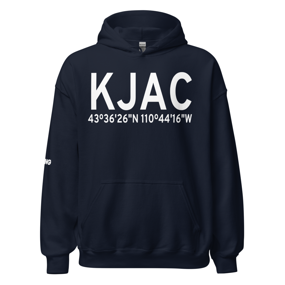 Jackson Hole Airport (KJAC) ICAO Hoodie Sweatshirt 