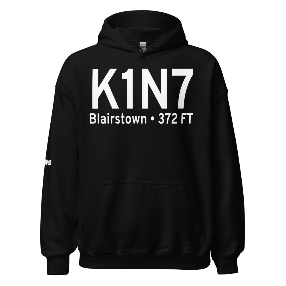 Blairstown Airport (K1N7) ICAO Hoodie Sweatshirt 