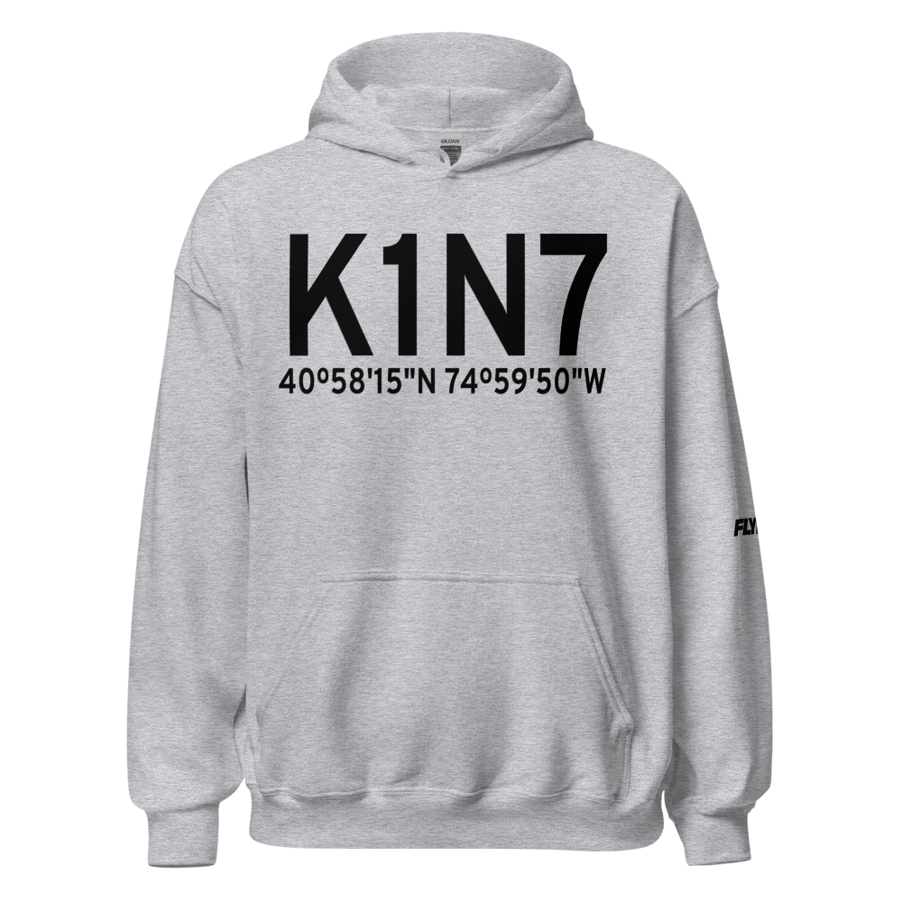 Blairstown Airport (K1N7) ICAO Hoodie Sweatshirt 
