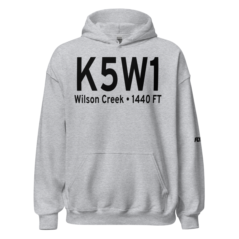 Wilson Creek Airport (K5W1) ICAO Hoodie Sweatshirt 