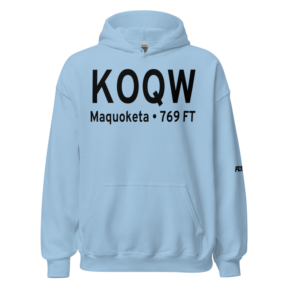 Maquoketa Municipal Airport (KOQW) ICAO Hoodie Sweatshirt 