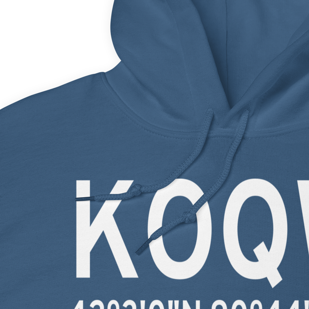 Maquoketa Municipal Airport (KOQW) ICAO Hoodie Sweatshirt 