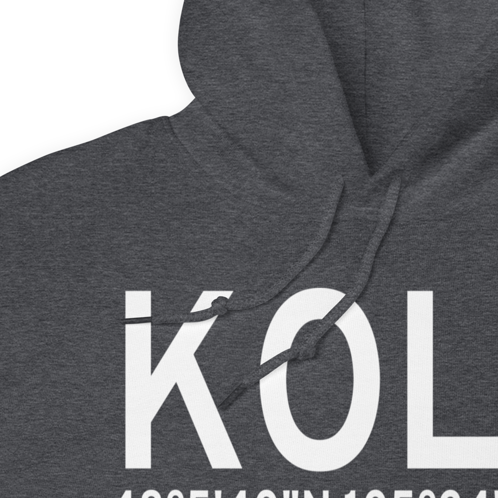 L M Clayton Airport (KOLF) ICAO Hoodie Sweatshirt 