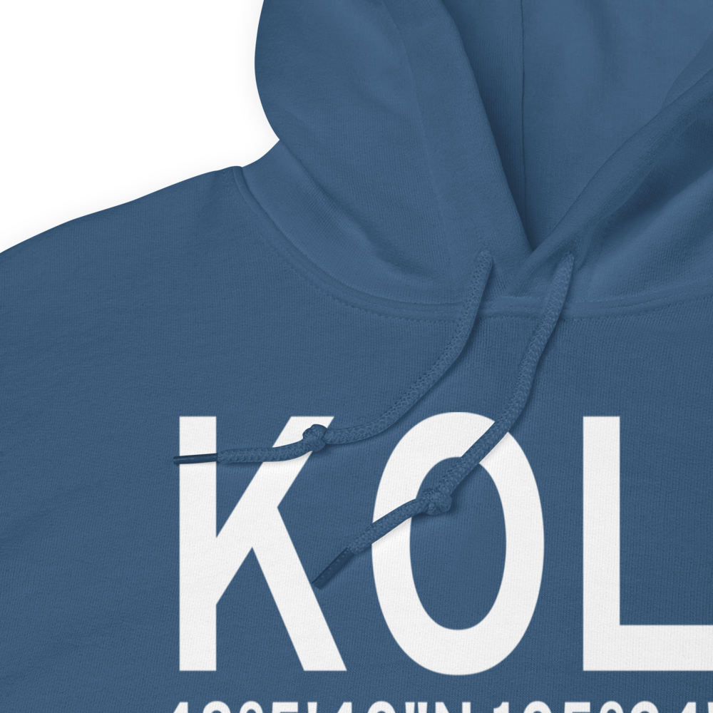 L M Clayton Airport (KOLF) ICAO Hoodie Sweatshirt 