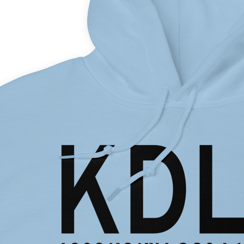 Baraboo Wisconsin Dells Airport (KDLL) ICAO Hoodie Sweatshirt 