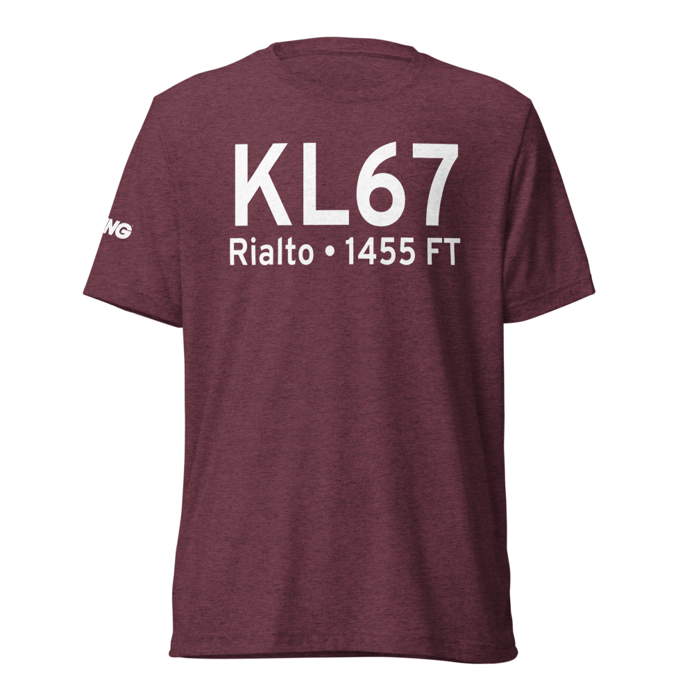 Rialto Municipal Miro Field (KL67) ICAO Tri-blend T-Shirt 