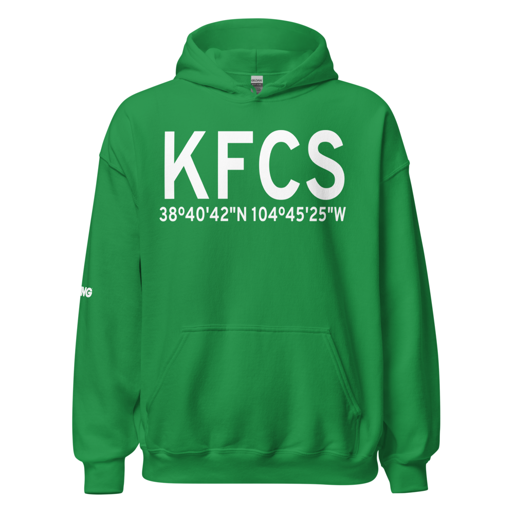 Butts AAF (Fort Carson) Air Field (KFCS) ICAO Hoodie Sweatshirt 