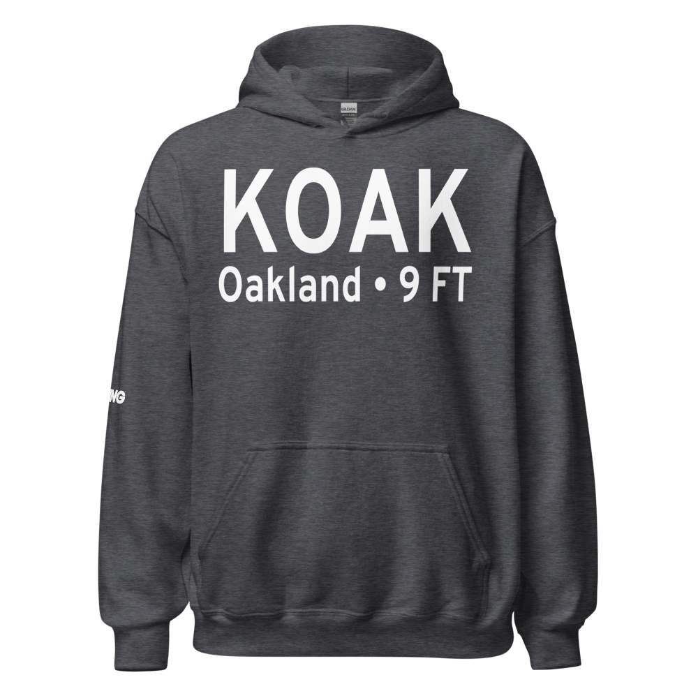 Metropolitan Oakland International Airport (KOAK) ICAO Hoodie Sweatshirt 