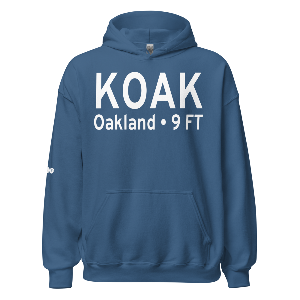 Metropolitan Oakland International Airport (KOAK) ICAO Hoodie Sweatshirt 