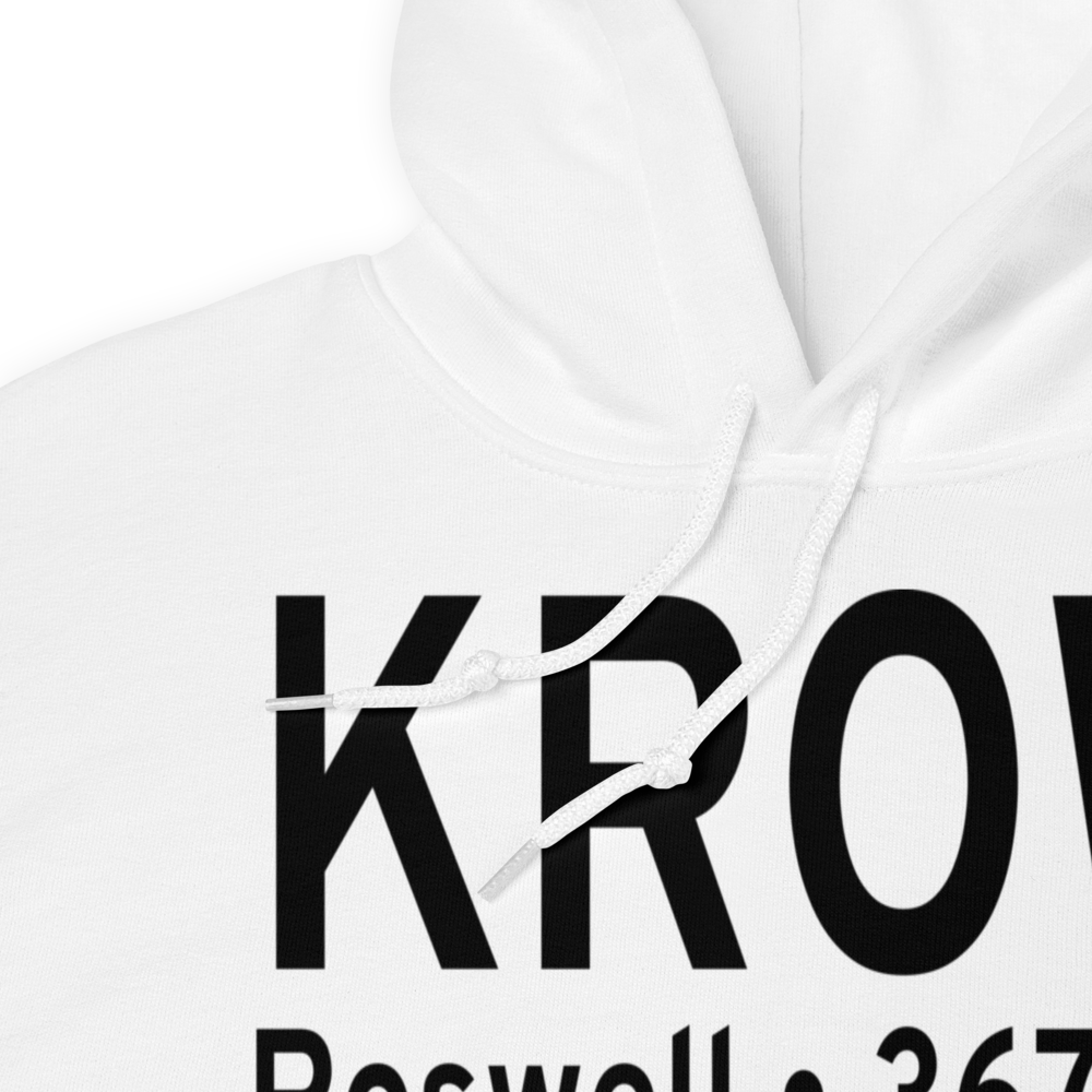 Roswell International Air Center Airport (KROW) ICAO Hoodie Sweatshirt 
