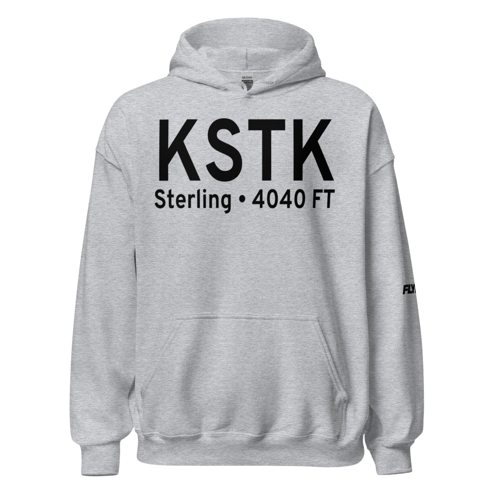 Sterling Municipal Airport (KSTK) ICAO Hoodie Sweatshirt 