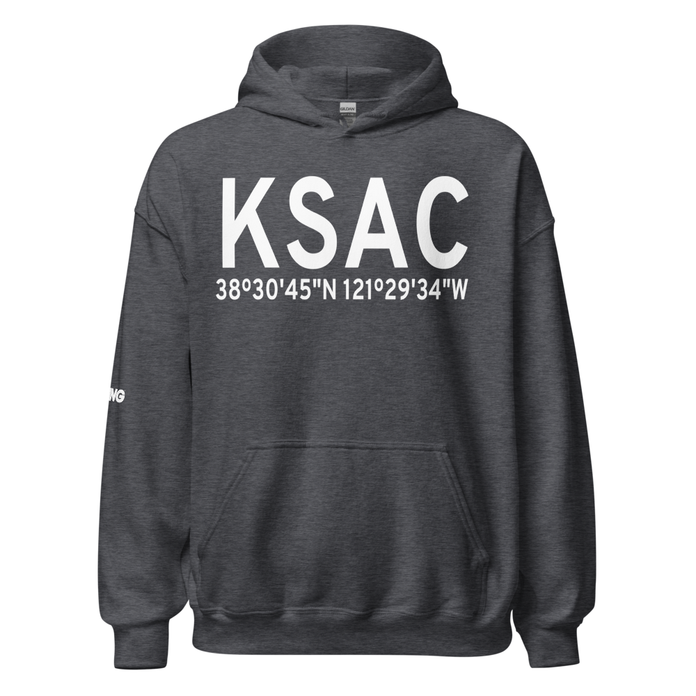 Sacramento Executive Airport (KSAC) ICAO Hoodie Sweatshirt 