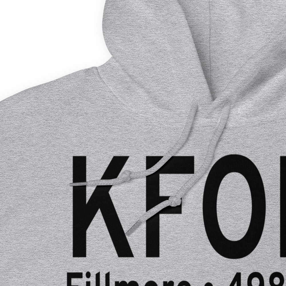 Fillmore Municipal Airport (KFOM) ICAO Hoodie Sweatshirt 