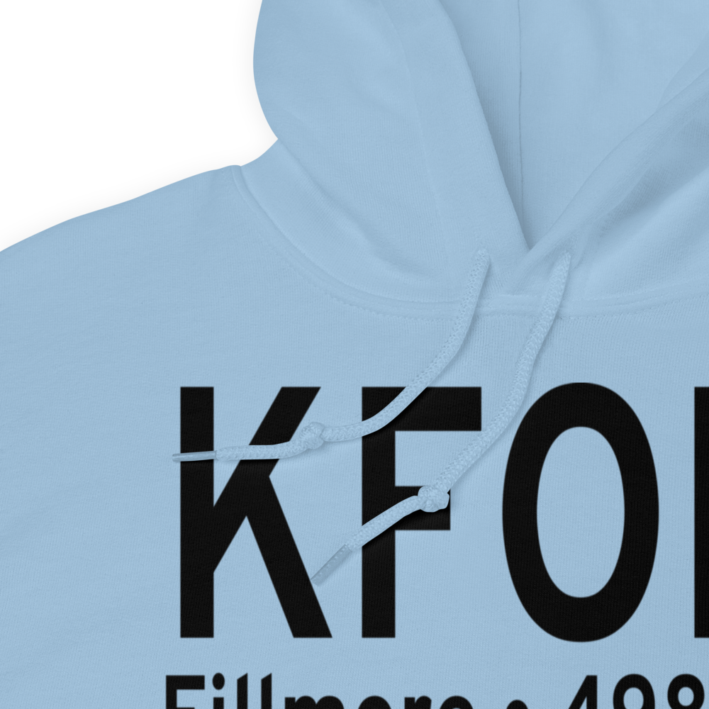 Fillmore Municipal Airport (KFOM) ICAO Hoodie Sweatshirt 