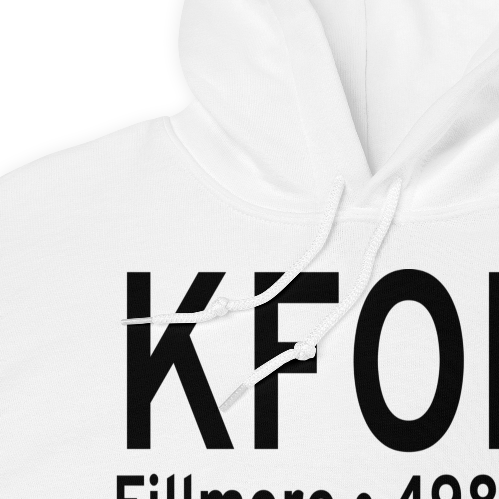 Fillmore Municipal Airport (KFOM) ICAO Hoodie Sweatshirt 