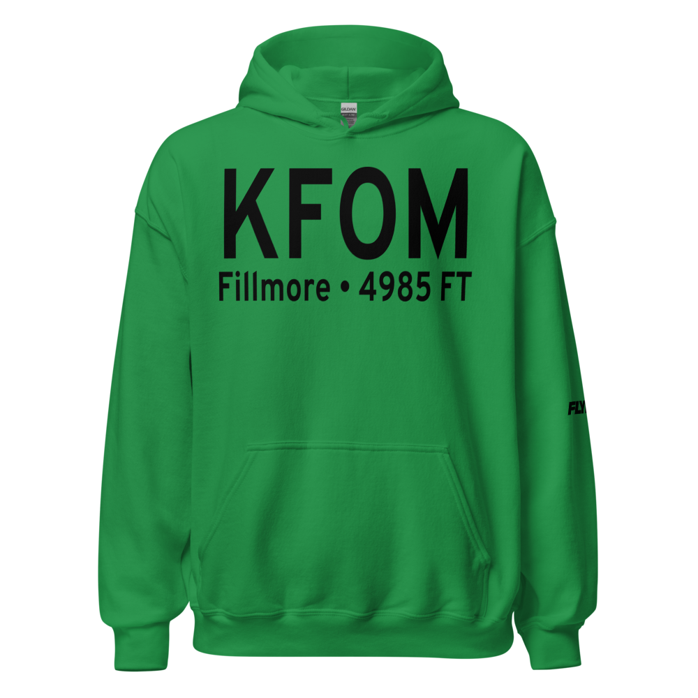 Fillmore Municipal Airport (KFOM) ICAO Hoodie Sweatshirt 