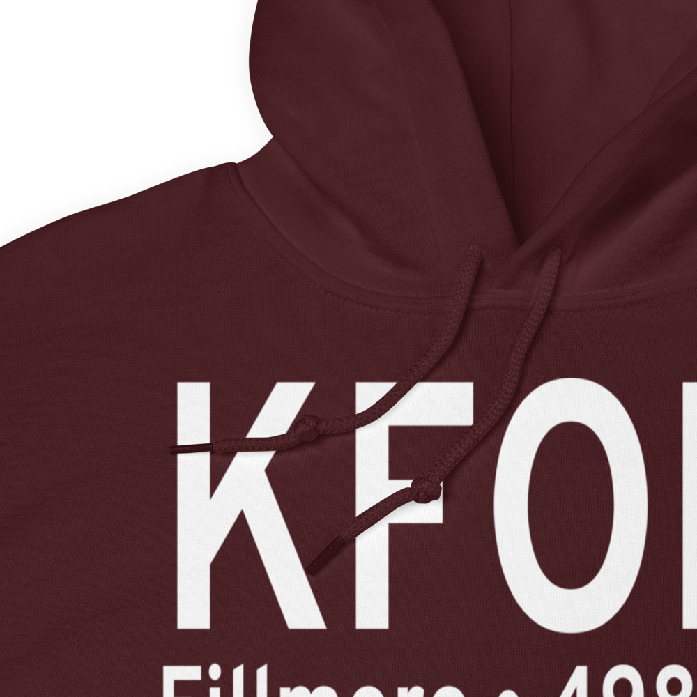 Fillmore Municipal Airport (KFOM) ICAO Hoodie Sweatshirt 