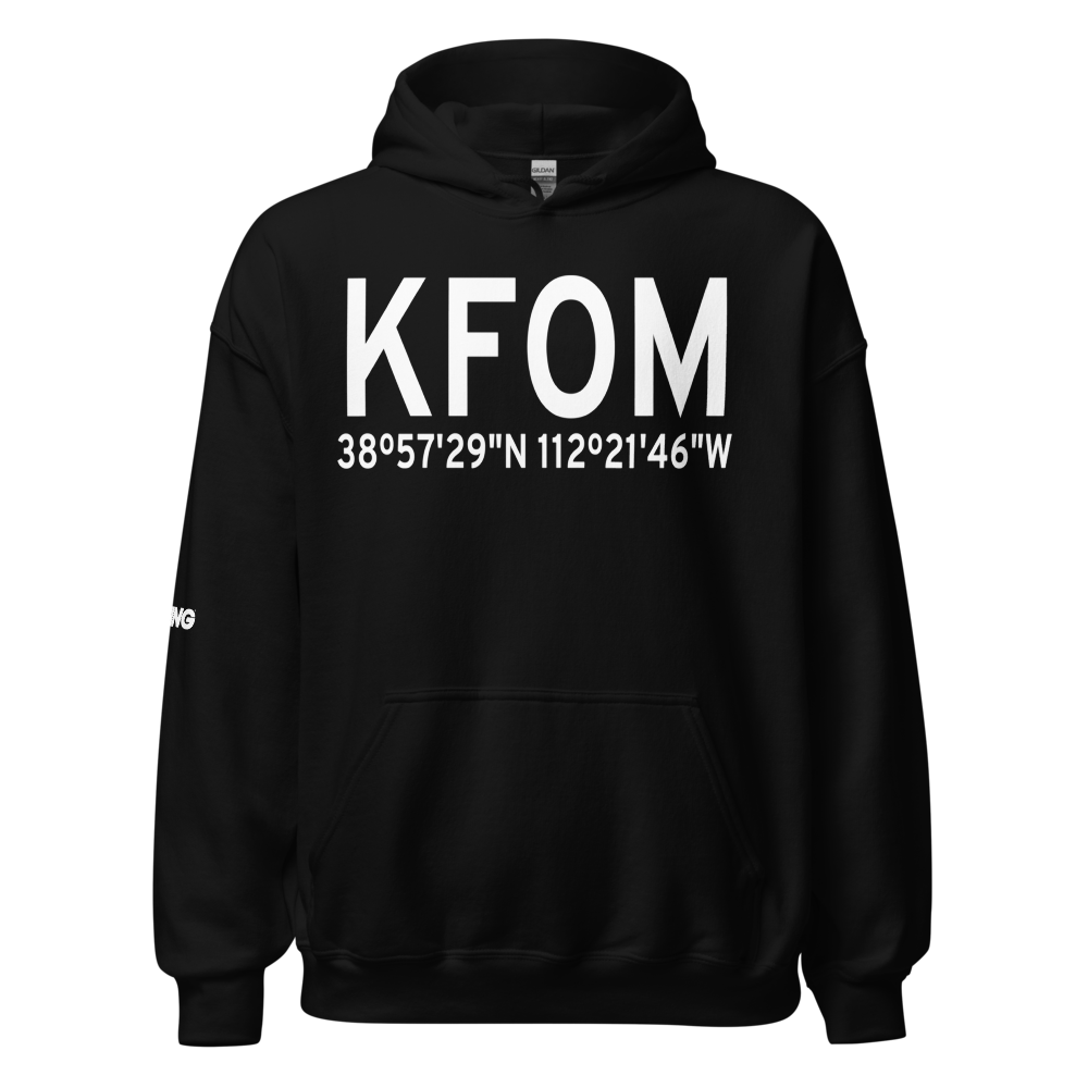Fillmore Municipal Airport (KFOM) ICAO Hoodie Sweatshirt 