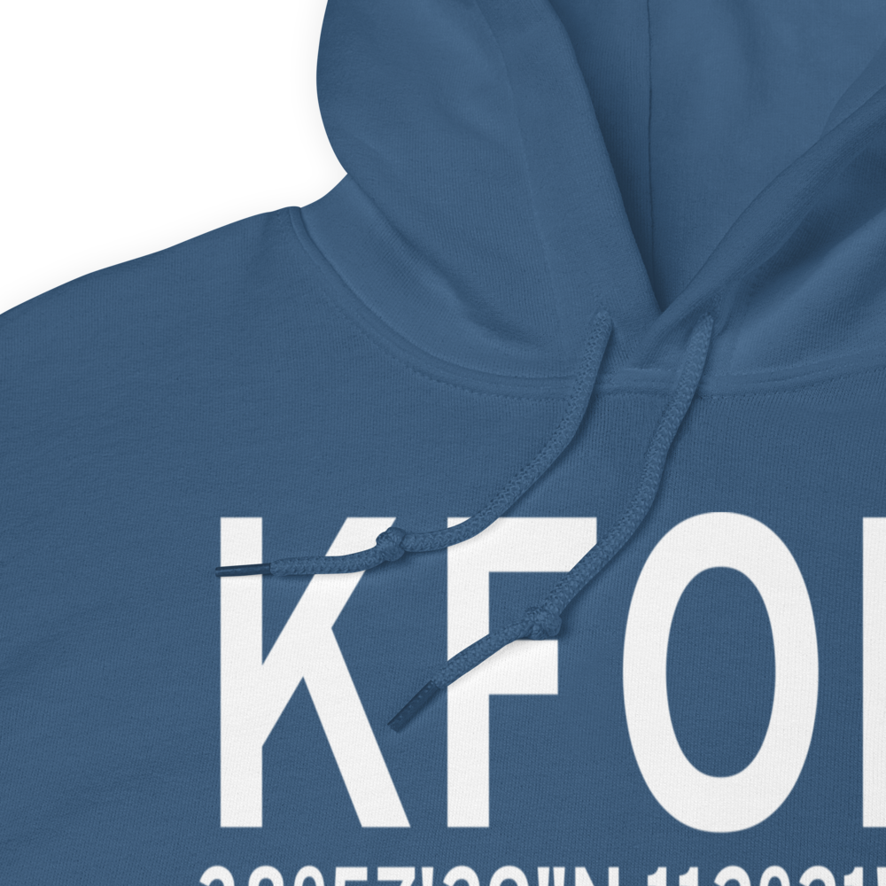 Fillmore Municipal Airport (KFOM) ICAO Hoodie Sweatshirt 