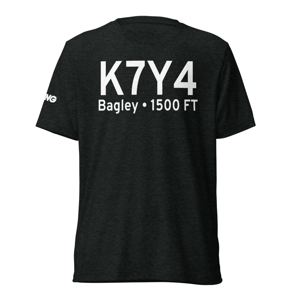Bagley Municipal Airport (K7Y4) ICAO Tri-blend T-Shirt 