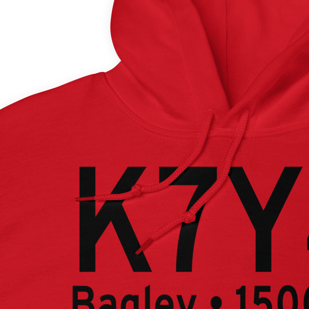 Bagley Municipal Airport (K7Y4) ICAO Hoodie Sweatshirt 