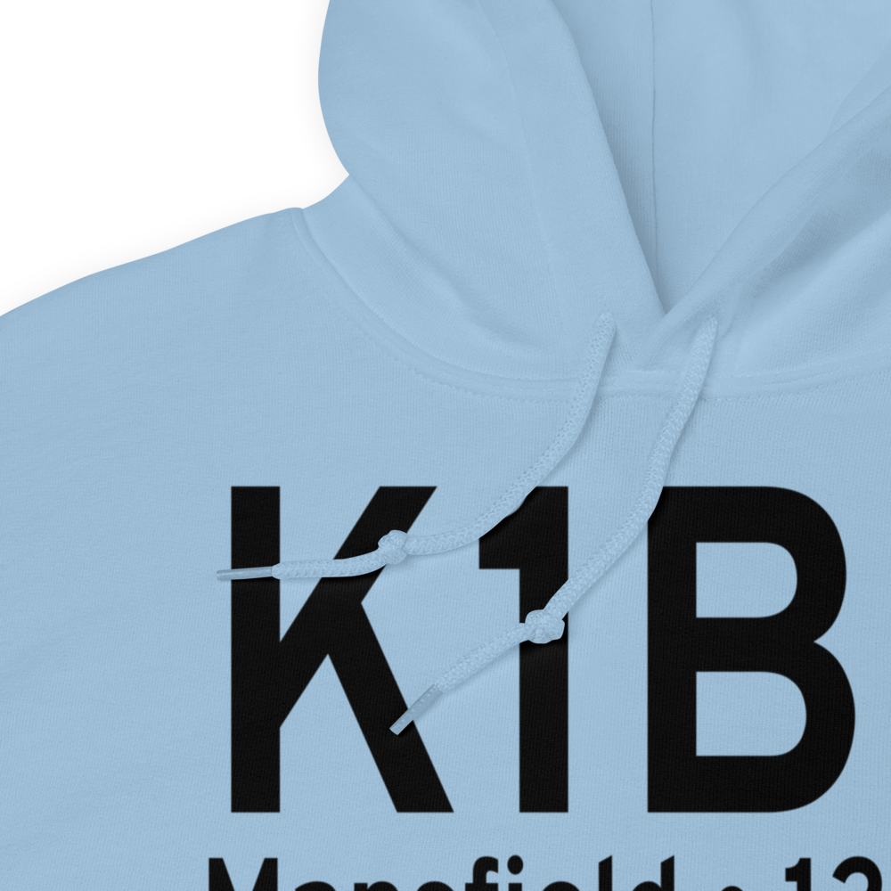 Mansfield Municipal Airport (K1B9) ICAO Hoodie Sweatshirt 