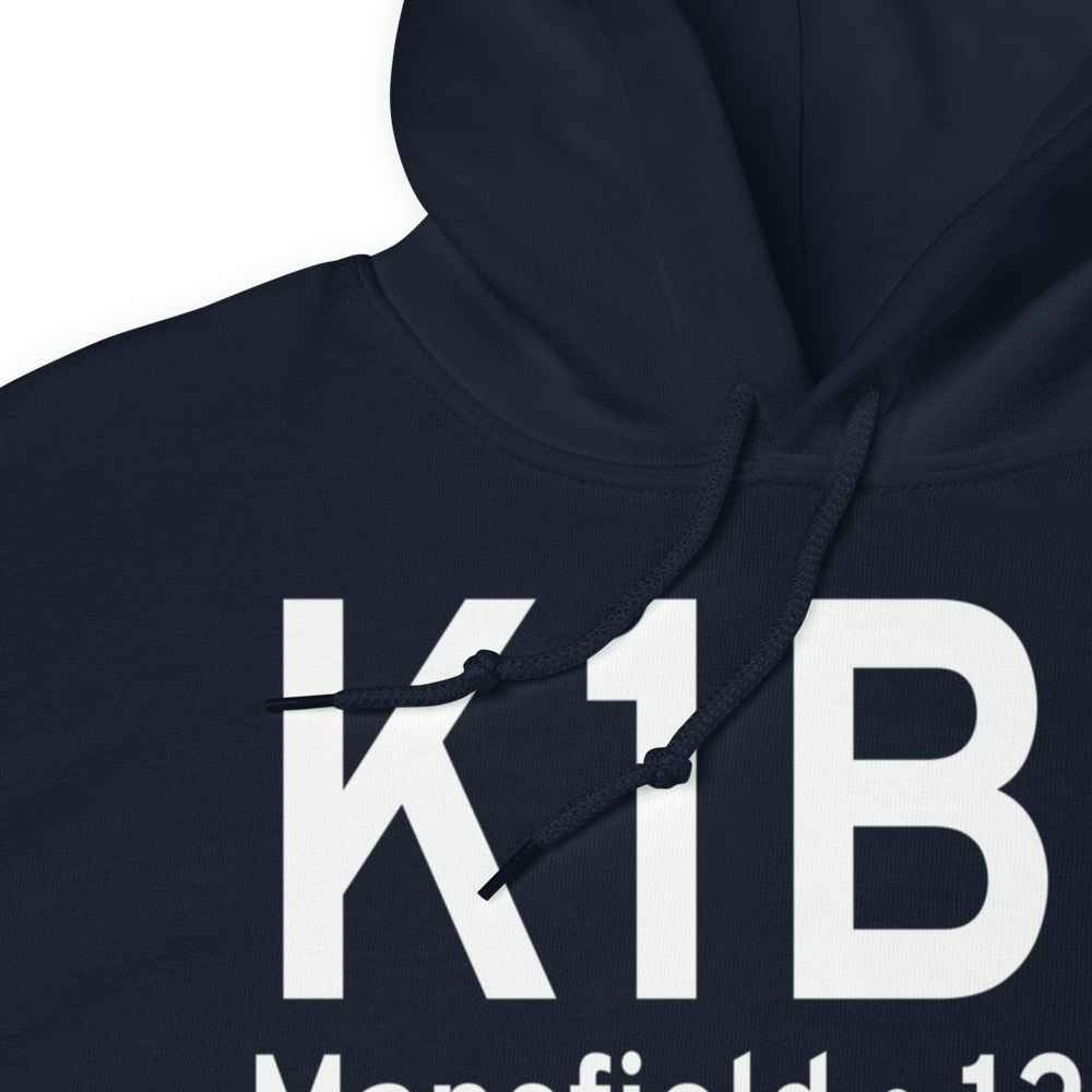 Mansfield Municipal Airport (K1B9) ICAO Hoodie Sweatshirt 