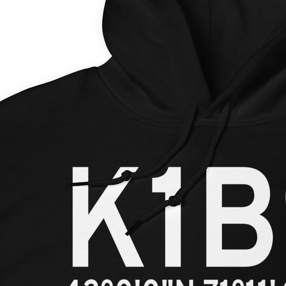 Mansfield Municipal Airport (K1B9) ICAO Hoodie Sweatshirt 