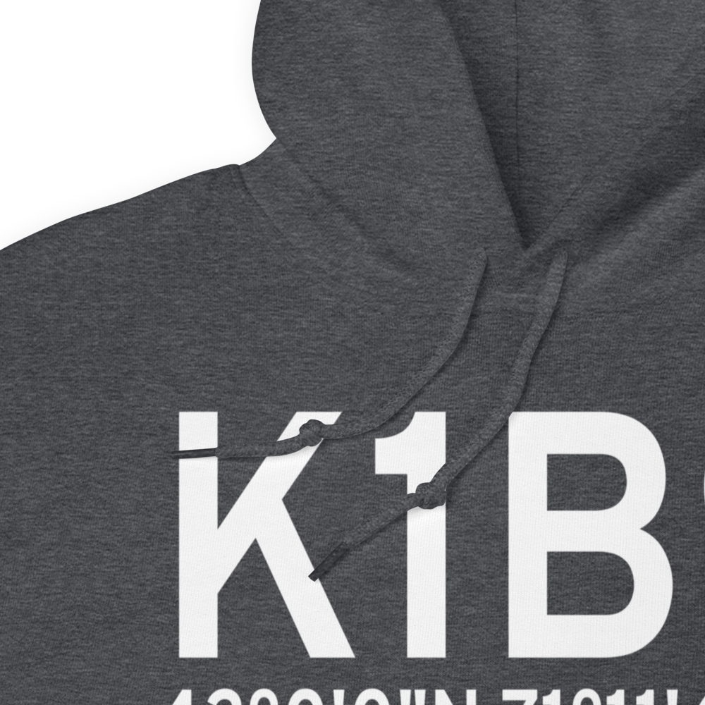 Mansfield Municipal Airport (K1B9) ICAO Hoodie Sweatshirt 