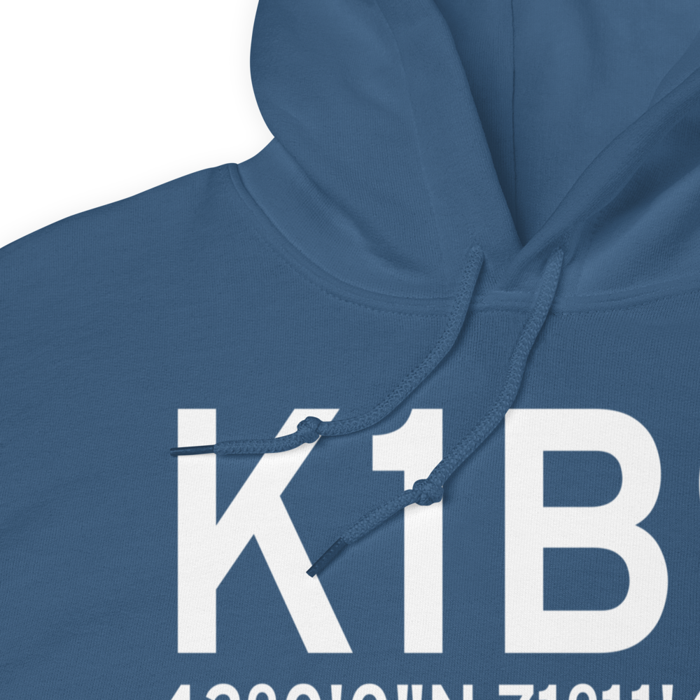 Mansfield Municipal Airport (K1B9) ICAO Hoodie Sweatshirt 