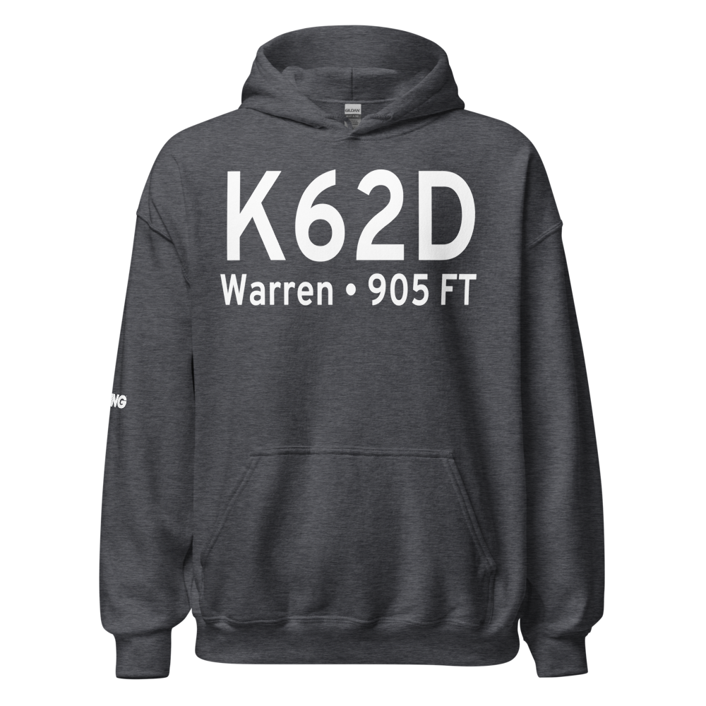 Warren Airport (K62D) ICAO Hoodie Sweatshirt 