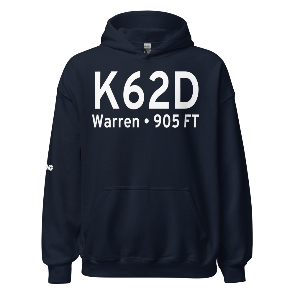 Warren Airport (K62D) ICAO Hoodie Sweatshirt 