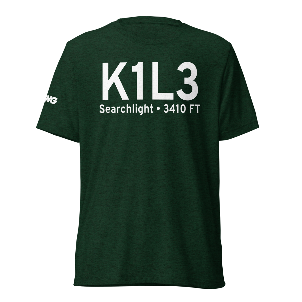Searchlight Airport (K1L3) ICAO Tri-blend T-Shirt 