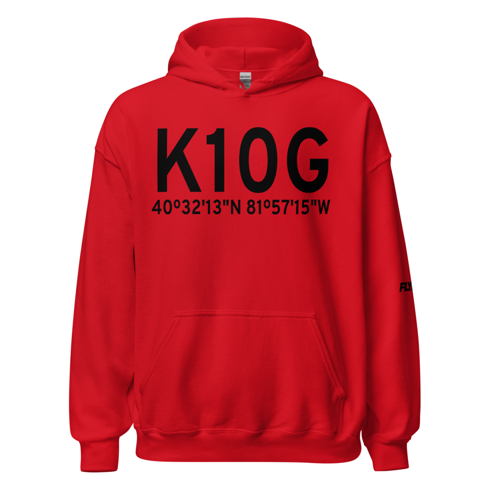 Holmes County Airport (K10G) ICAO Hoodie Sweatshirt 