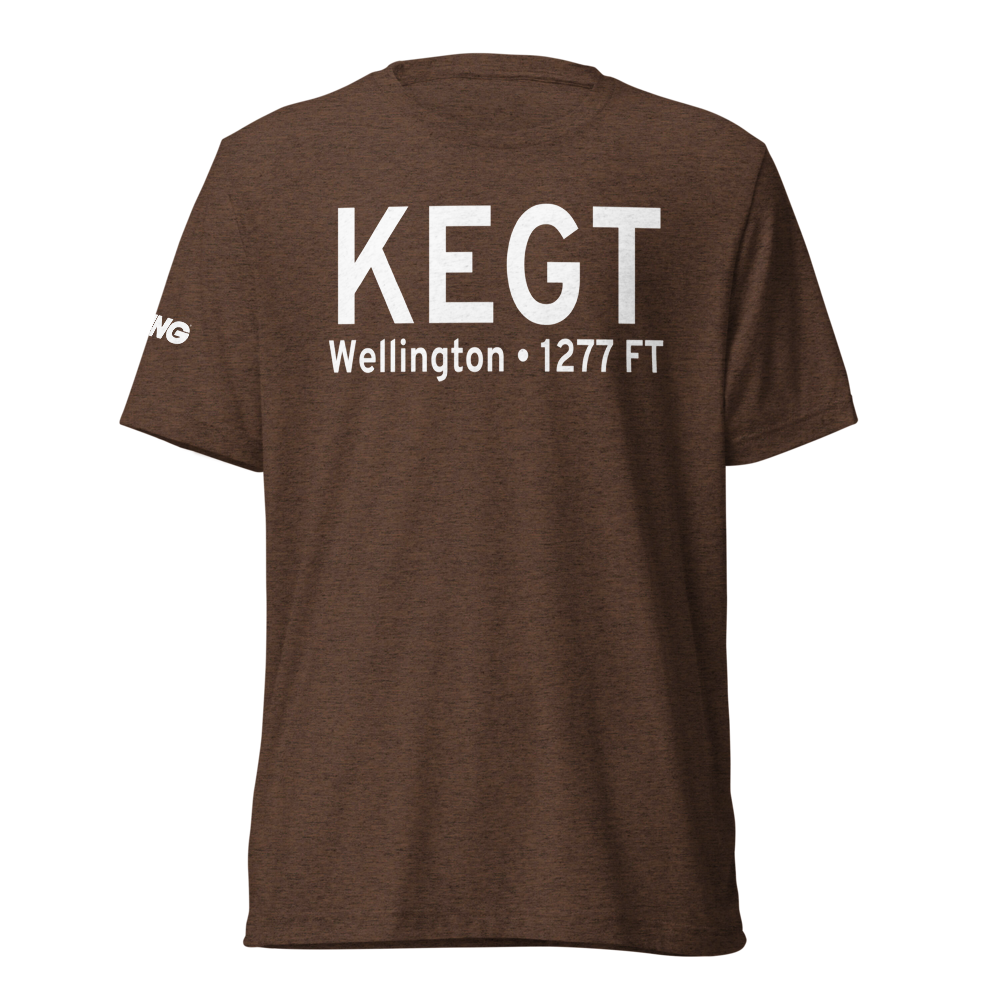 Wellington Municipal Airport (KEGT) ICAO Tri-blend T-Shirt 