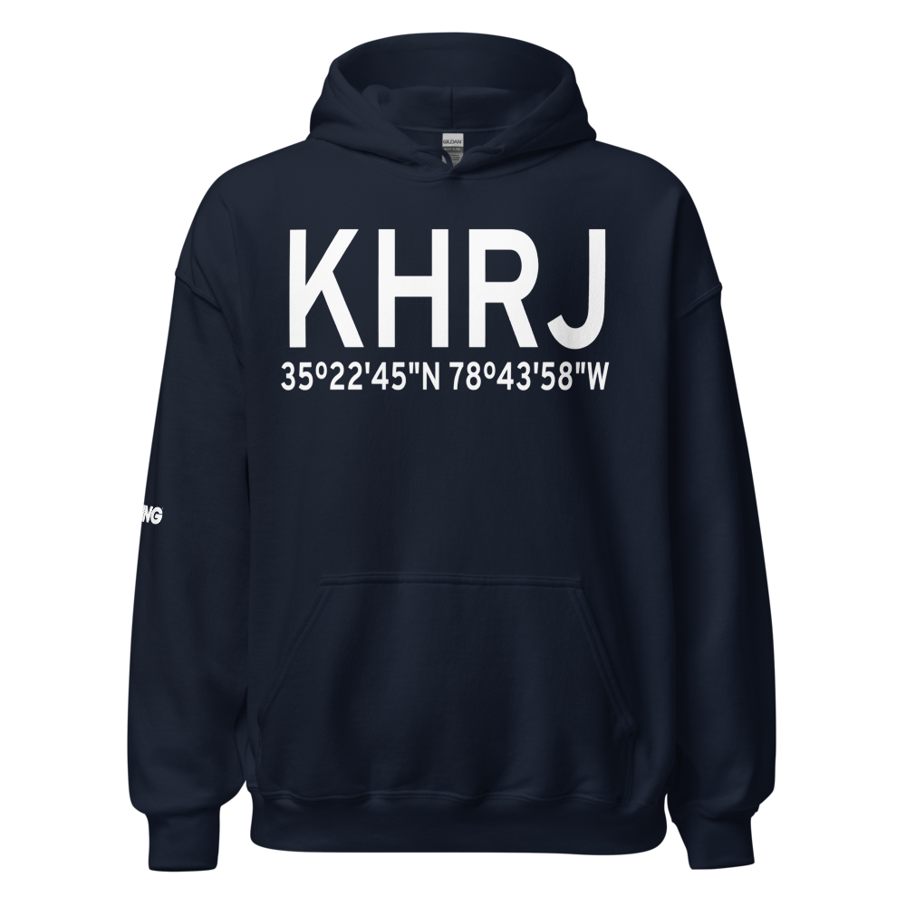 Harnett Regional Jetport Airport (KHRJ) ICAO Hoodie Sweatshirt 