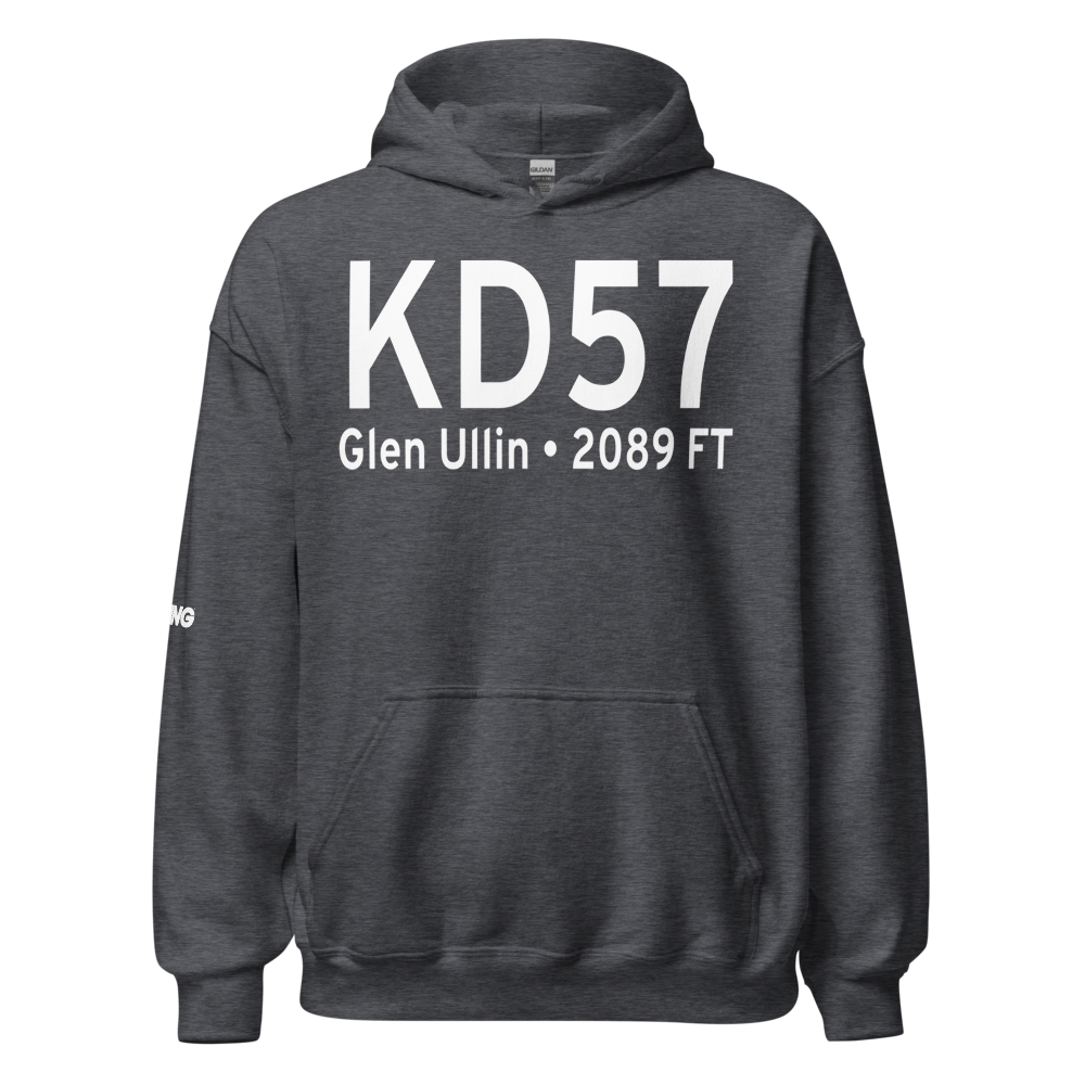Glen Ullin Regional Airport (KD57) ICAO Hoodie Sweatshirt 