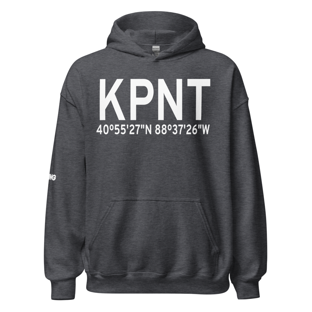 Pontiac Municipal Airport (KPNT) ICAO Hoodie Sweatshirt 