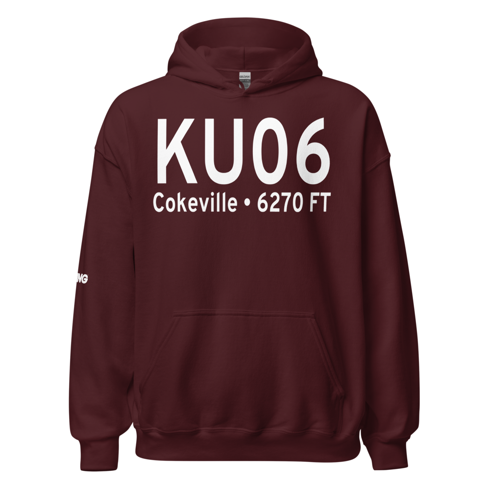 Cokeville Municipal Airport (KU06) ICAO Hoodie Sweatshirt 