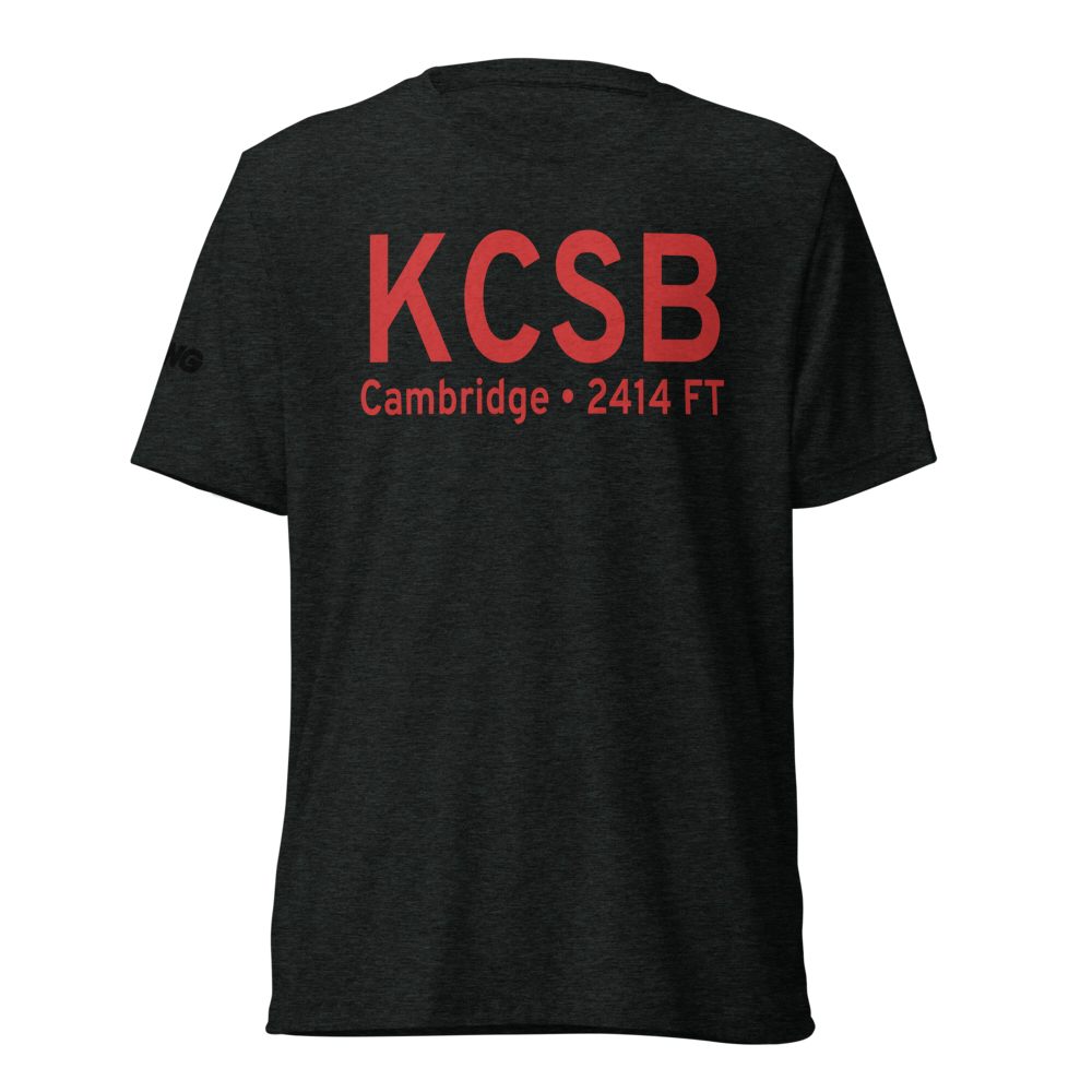 Cambridge Municipal Airport (KCSB) ICAO Tri-blend T-Shirt 