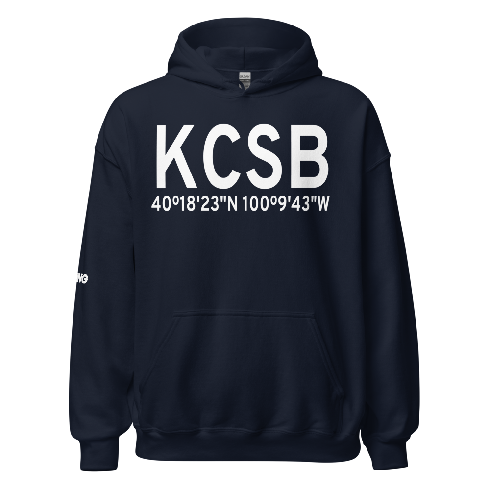 Cambridge Municipal Airport (KCSB) ICAO Hoodie Sweatshirt 